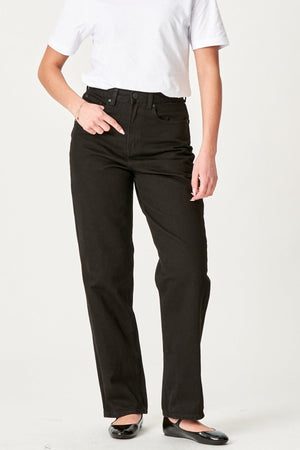 Performance Loose Jeans - Black Denim