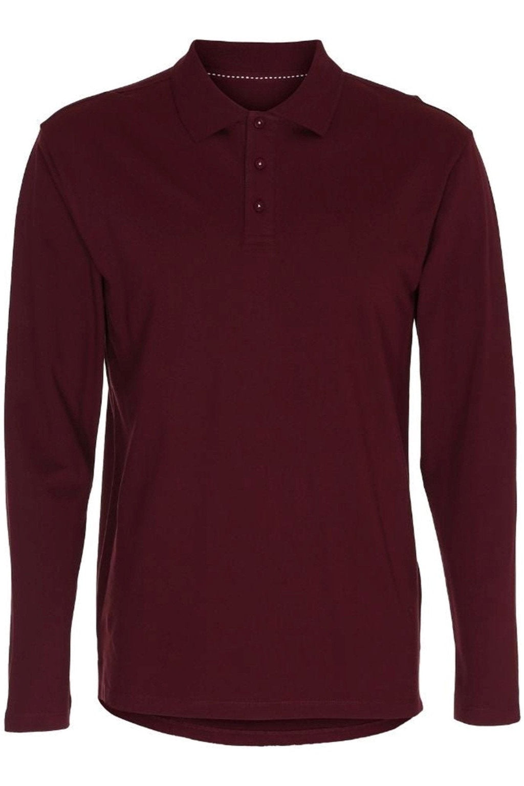 Muscle Langermet Polo Shirt - Bordeaux