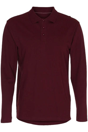 Muscle Langermet Polo Shirt - Bordeaux