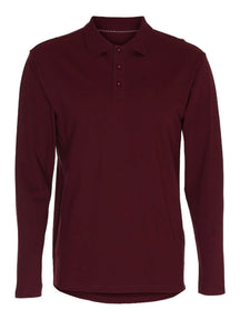 Muscle Langermet Polo Shirt - Bordeaux