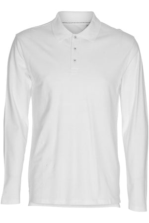Muscle Langermet Polo Shirt - Hvit