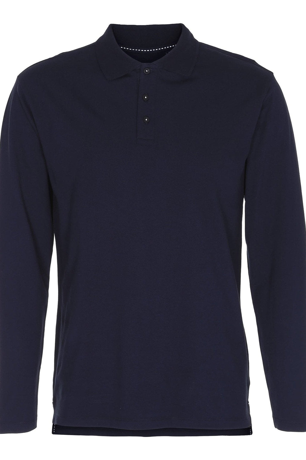 Muscle Langermet Polo Shirt - Navy