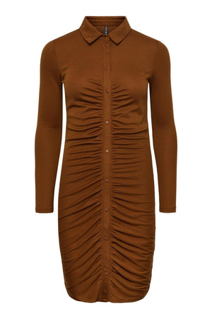 Norma Long Sleeve Dress - Brun
