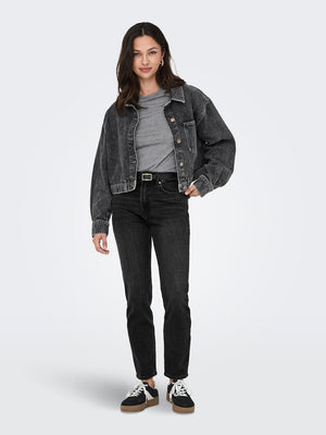 Emily High Waist Jeans - Svart Denim