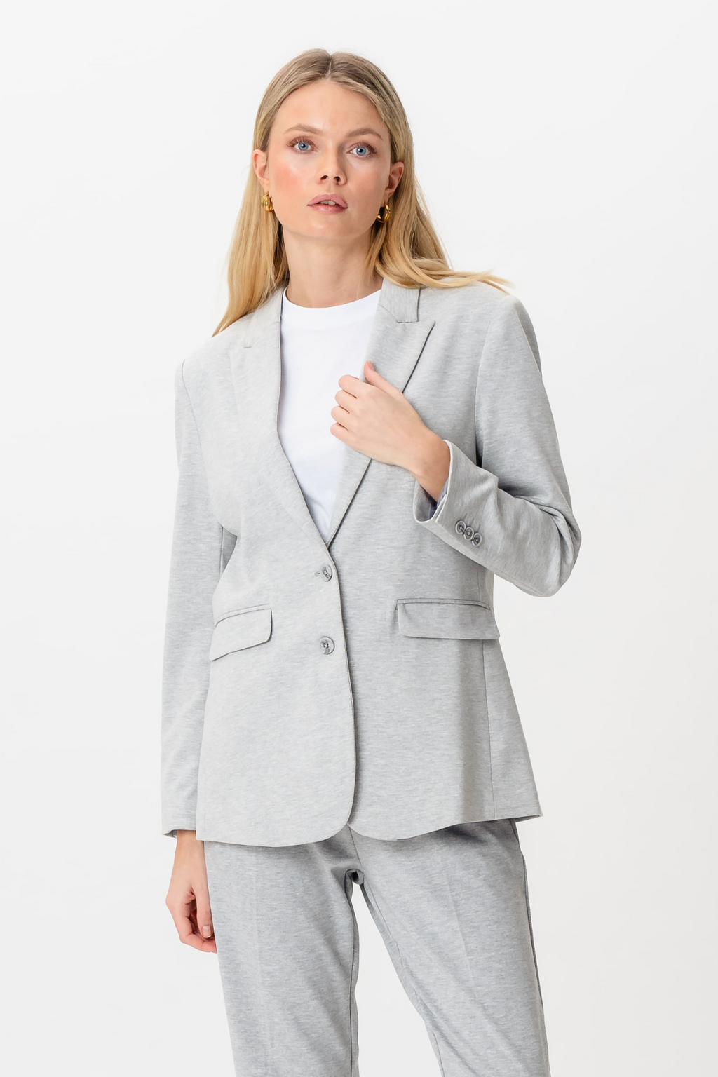 Klassisk fit Blazer - Lys Grå