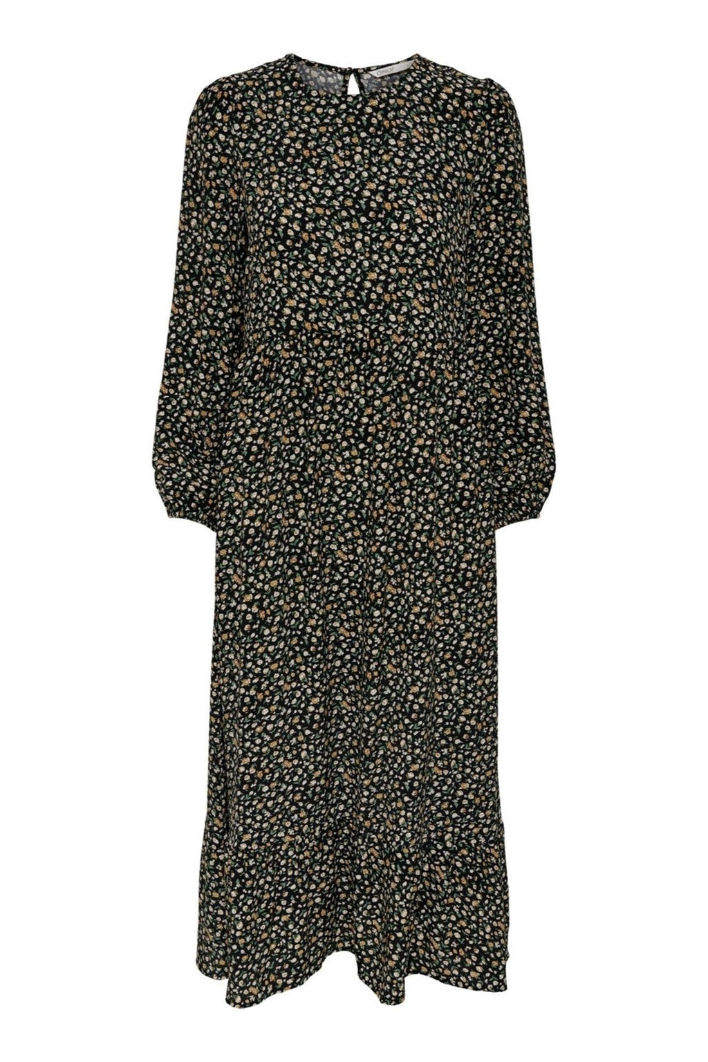 Amalie Midi Kjole - Svart/Oransje