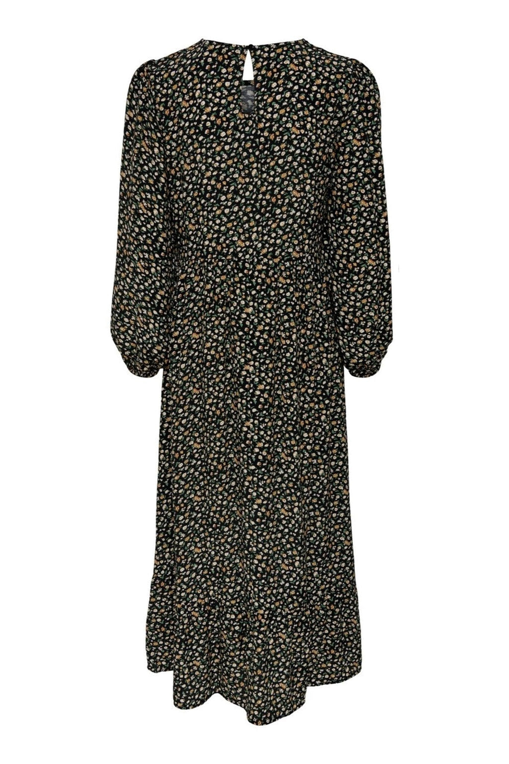 Amalie Midi Kjole - Svart/Oransje