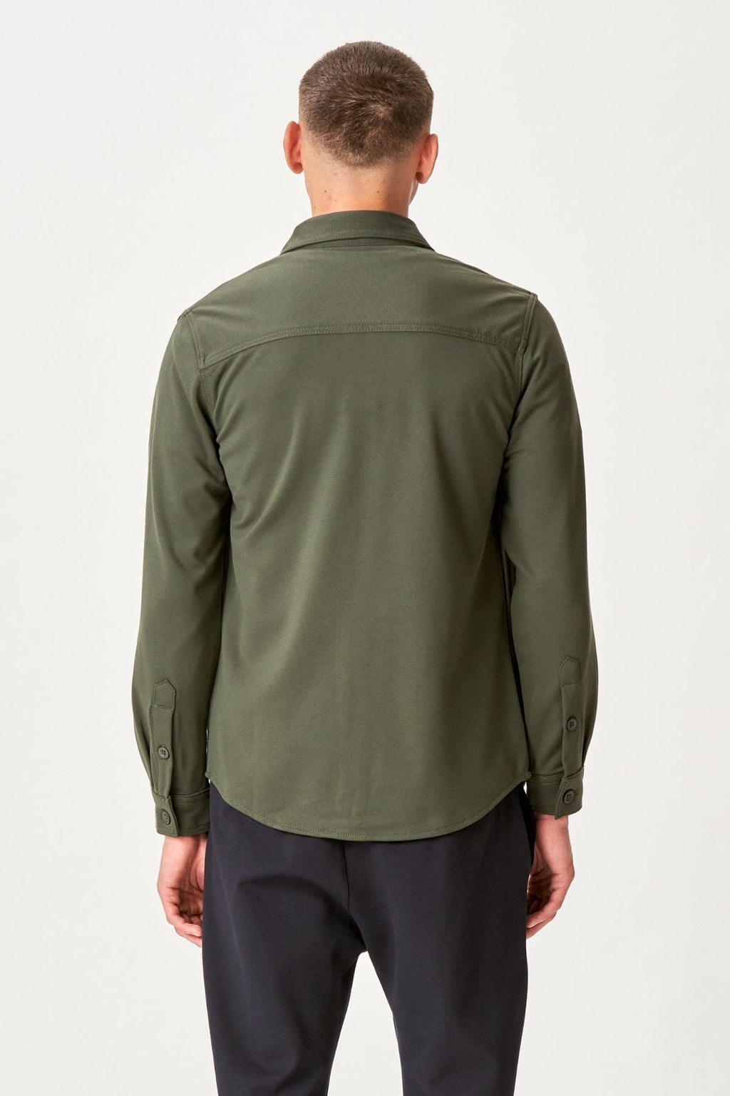 Performance Regular Overshirt - Mørk Oliven