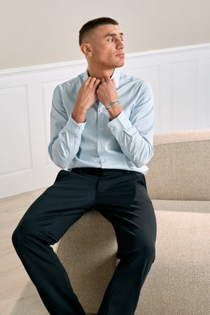 Den Originale Performance Skjorten - Lyseblå Pinstripe