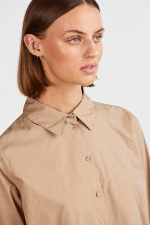 Jiva Langærmet Skjorte - Silver Mink