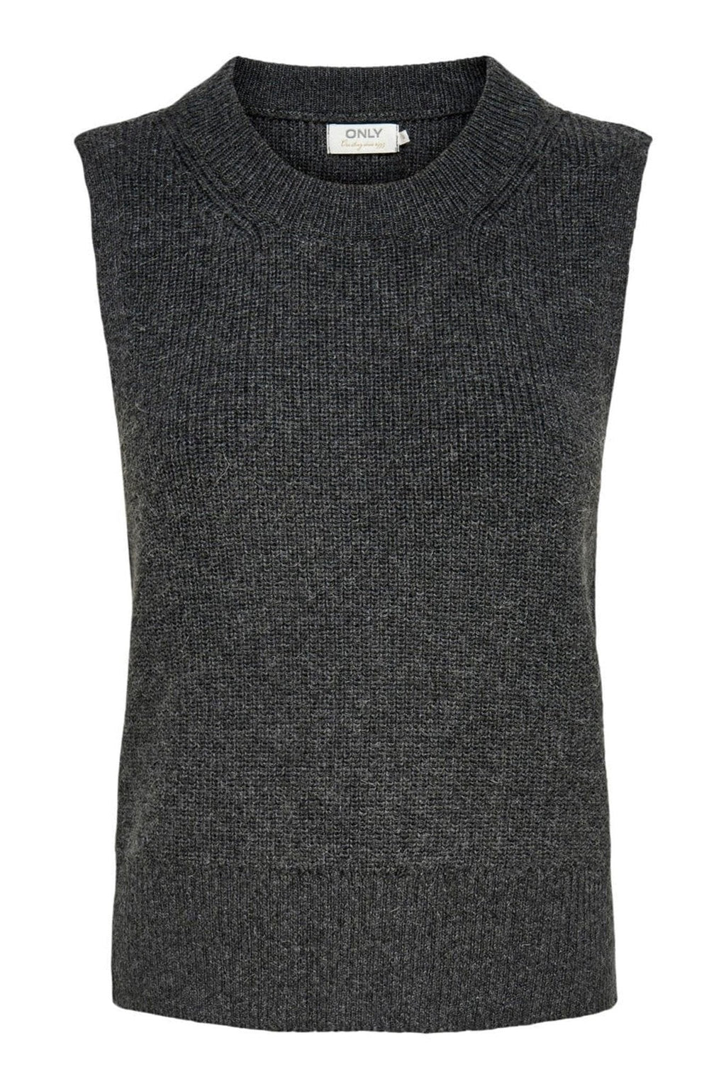 Paris Strikk Vest - Mørk Grå