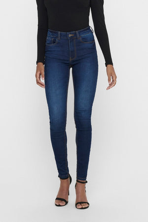 Performance Jeans - Blå denim (high waist)