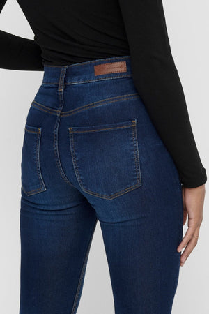 Performance Jeans - Blå denim (high waist)
