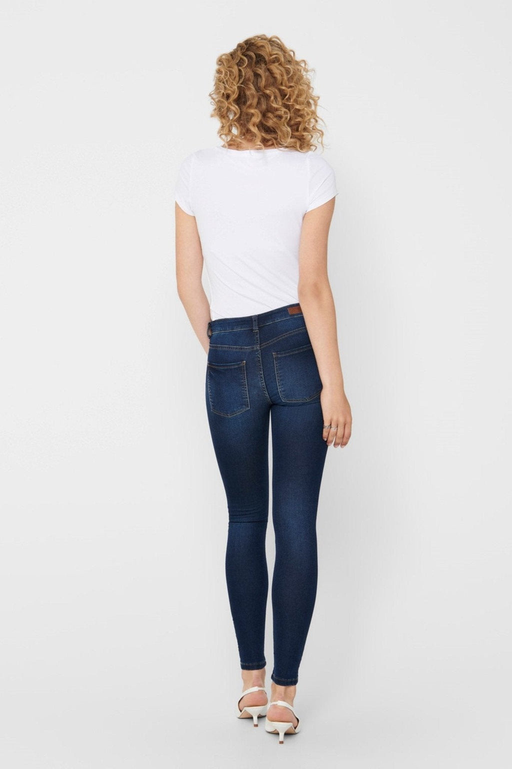 Performance Jeans - Blå denim (mid waist)