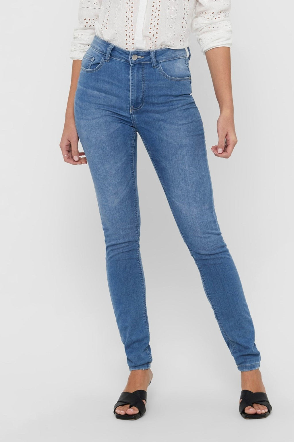 Performance Jeans - Lyseblå (high waist)