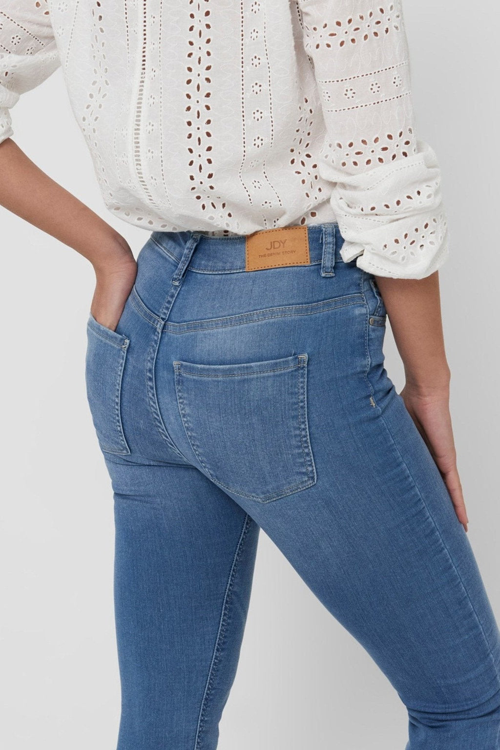 Performance Jeans - Lyseblå (high waist)
