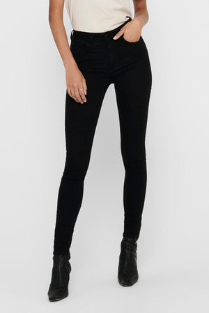 Performance Jeans - Svart (high waist)