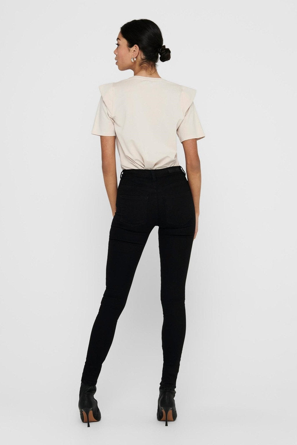Performance Jeans - Svart (high waist)