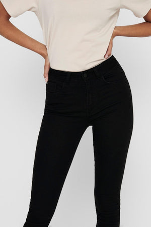 Performance Jeans - Svart (high waist)