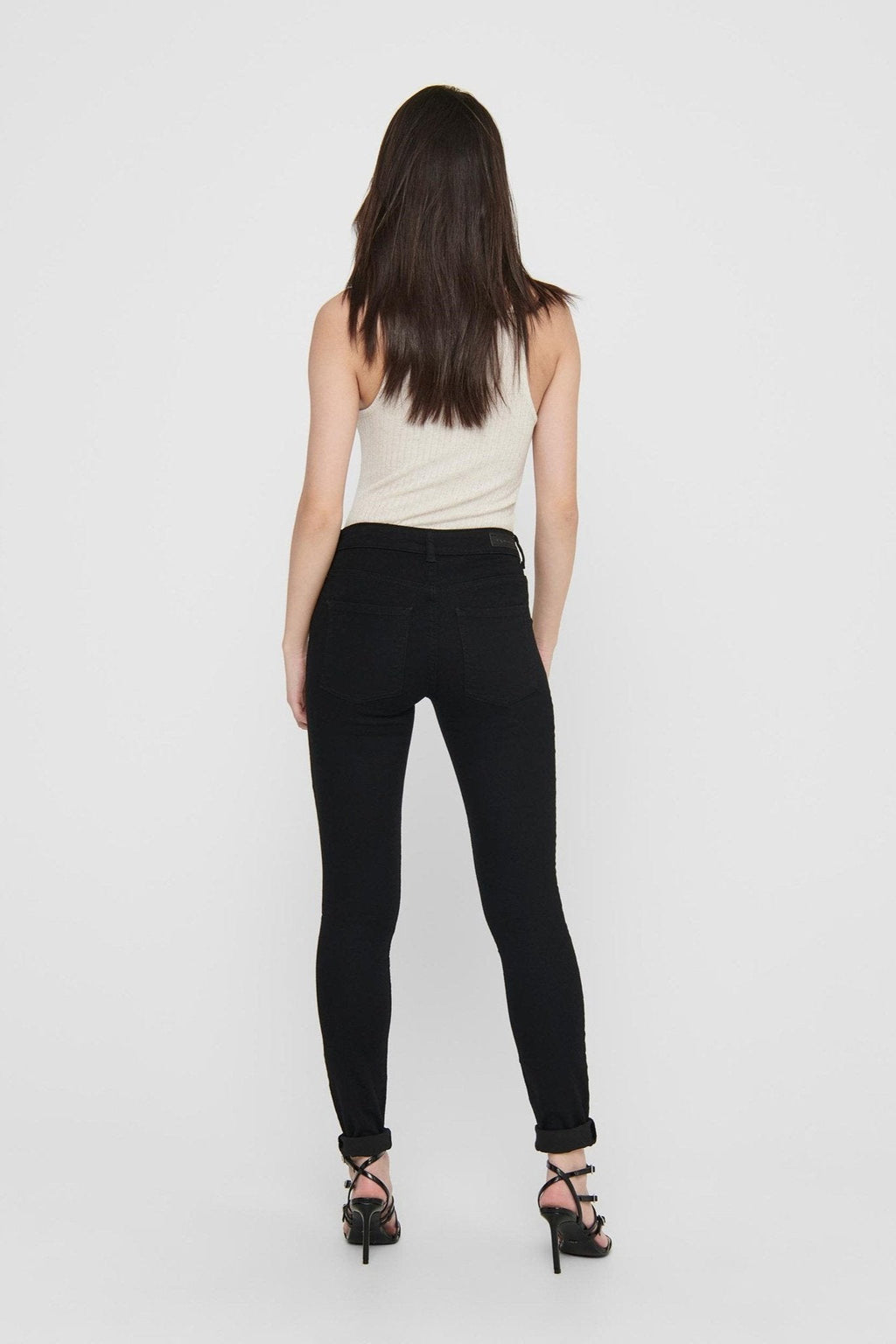 Performance Jeans - Svart (mid waist)