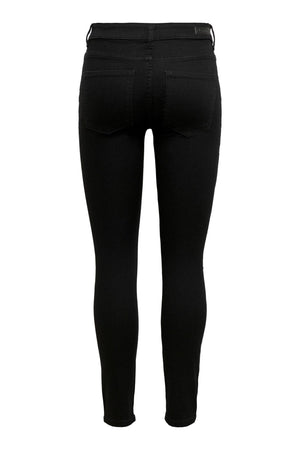 Performance Jeans - Svart (mid waist)