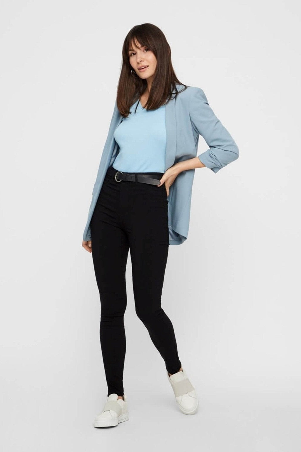 Pieces Jeans - Svart (high waist)