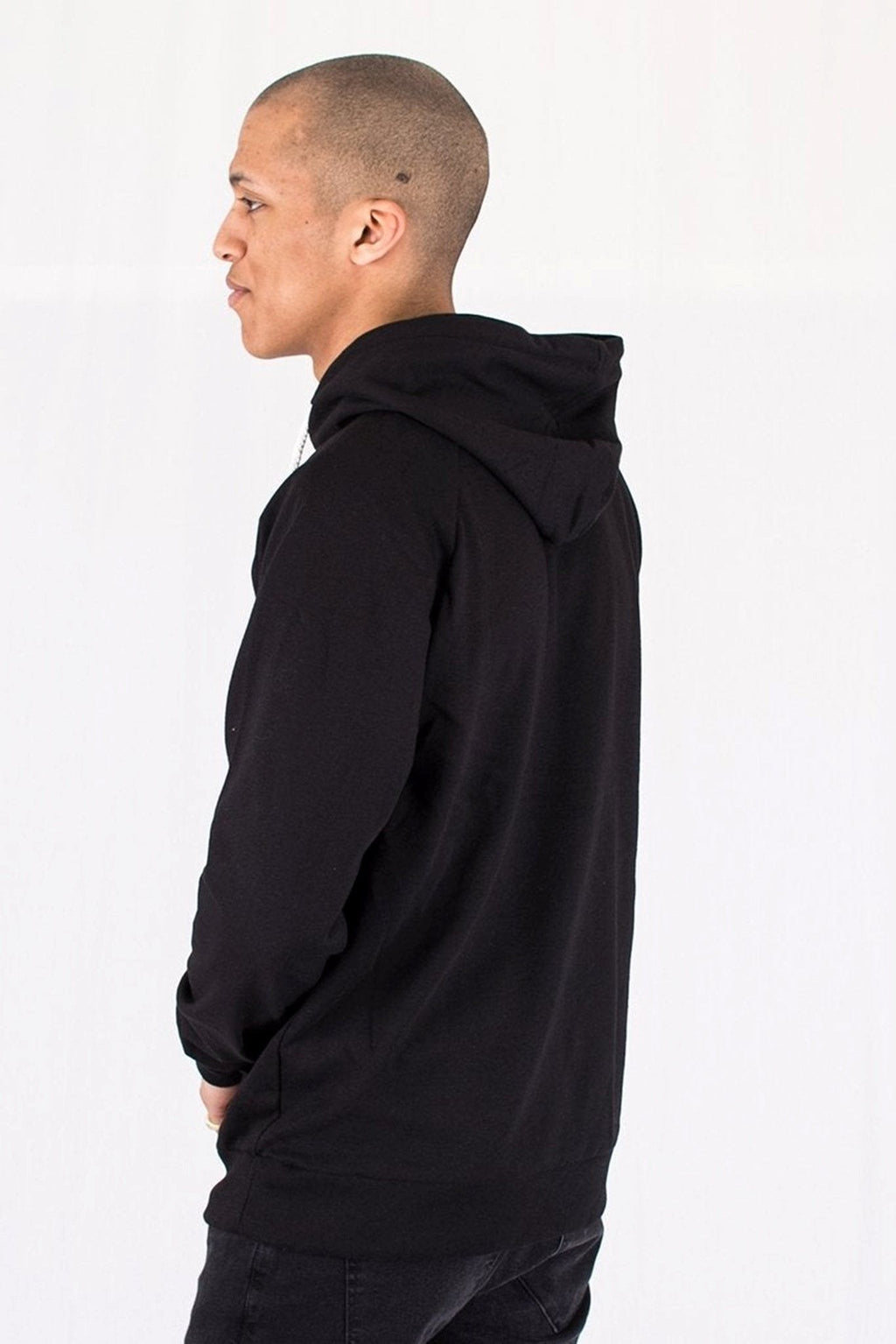 Raglan basic hoodie - Svart