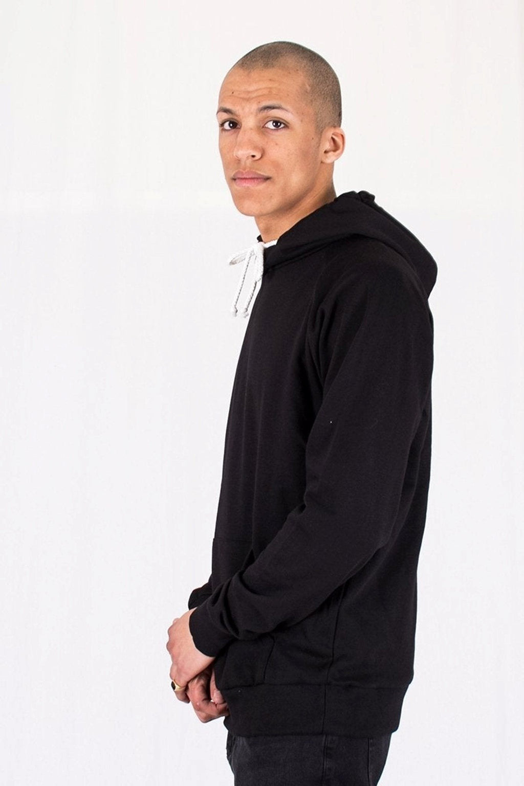 Raglan basic hoodie - Svart