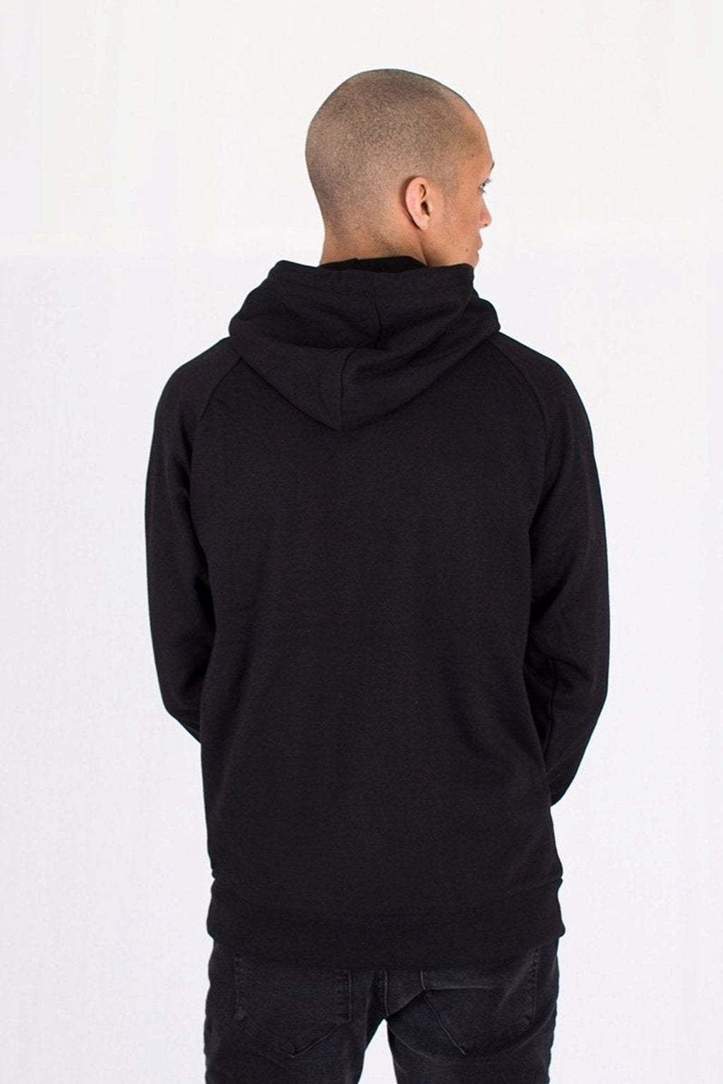 Raglan basic hoodie - Svart