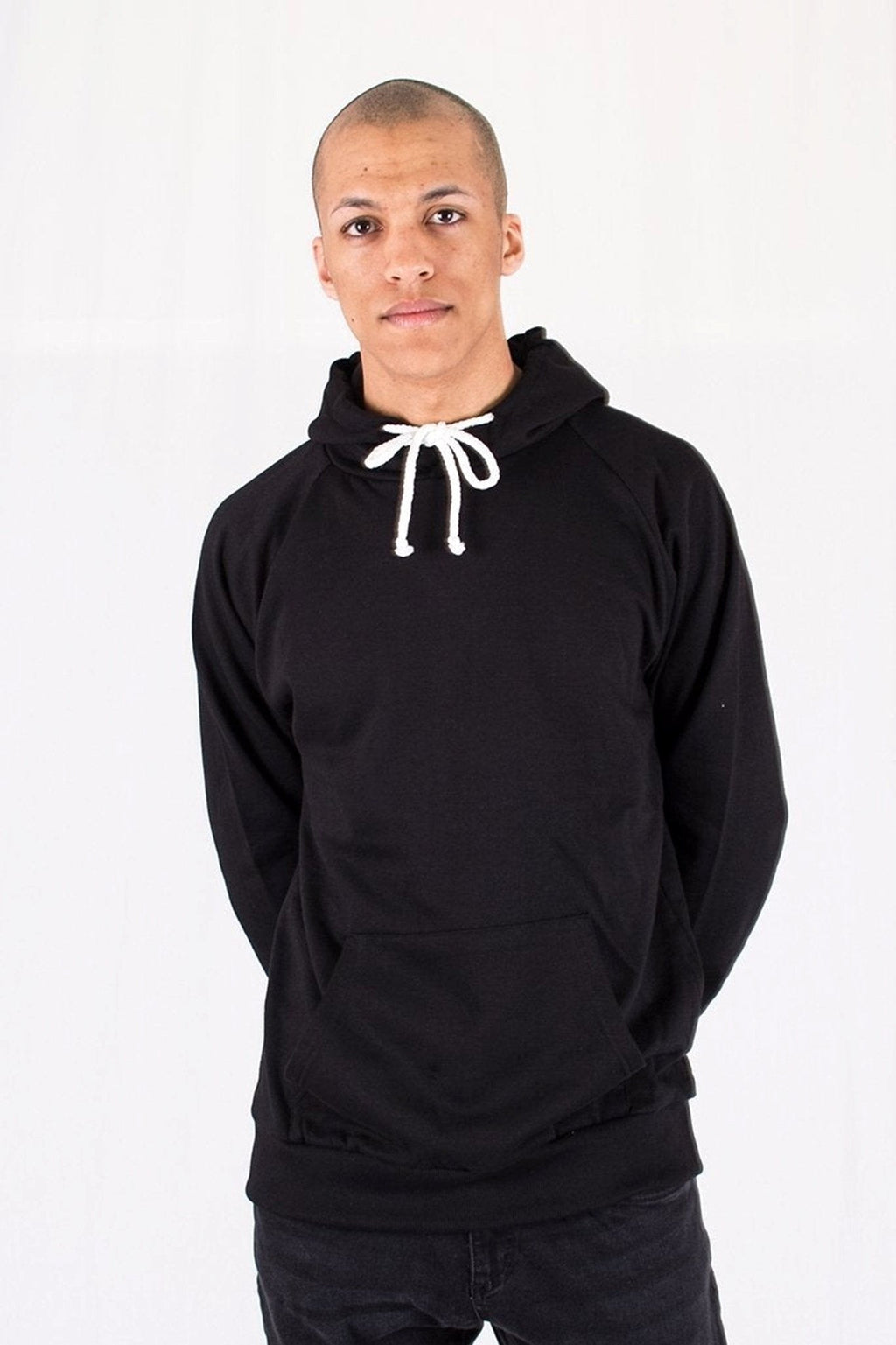 Raglan basic hoodie - Svart