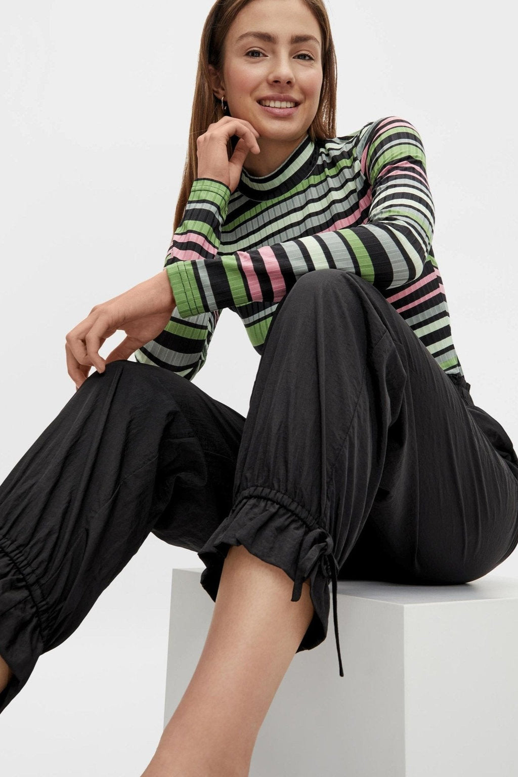 Silena High Waist Pants - Svart