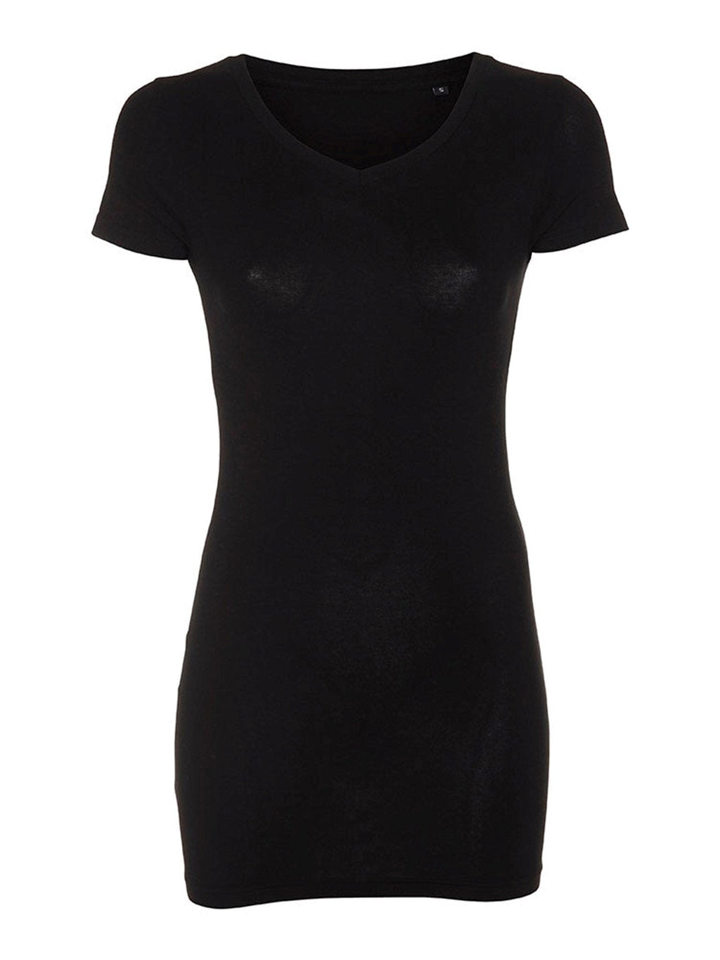 Slim Vneck basic T-shirt - Svart