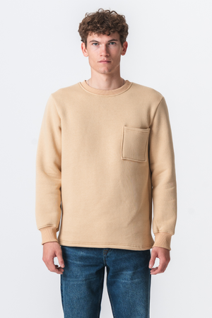 Pocket Sweatshirt Regular Fit - Beige