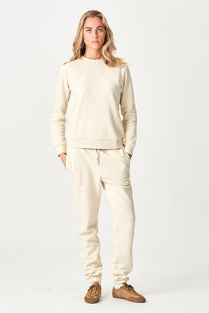 Basic joggedress med hettegenser (lys beige) - Pakketilbud (dame)