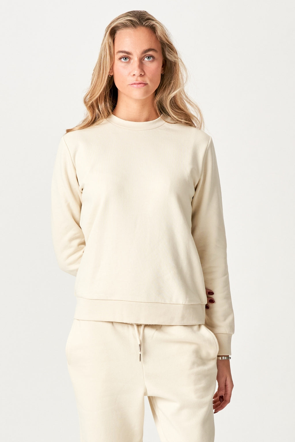 Basic joggedress med hettegenser (lys beige) - Pakketilbud (dame)