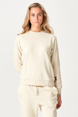 Basic joggedress med hettegenser (lys beige) - Pakketilbud (dame)
