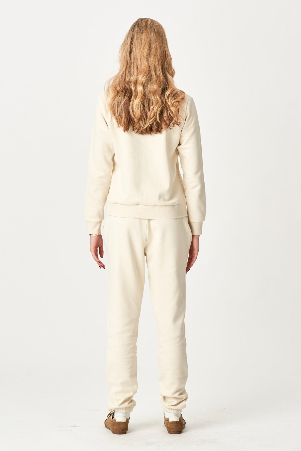 Basic joggedress med hettegenser (lys beige) - Pakketilbud (dame)