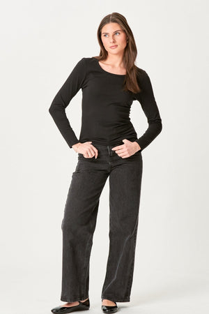 Basic Langermet T-shirt - Svart