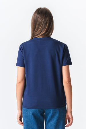 Leah Loose T-skjorte - Mørk Navy
