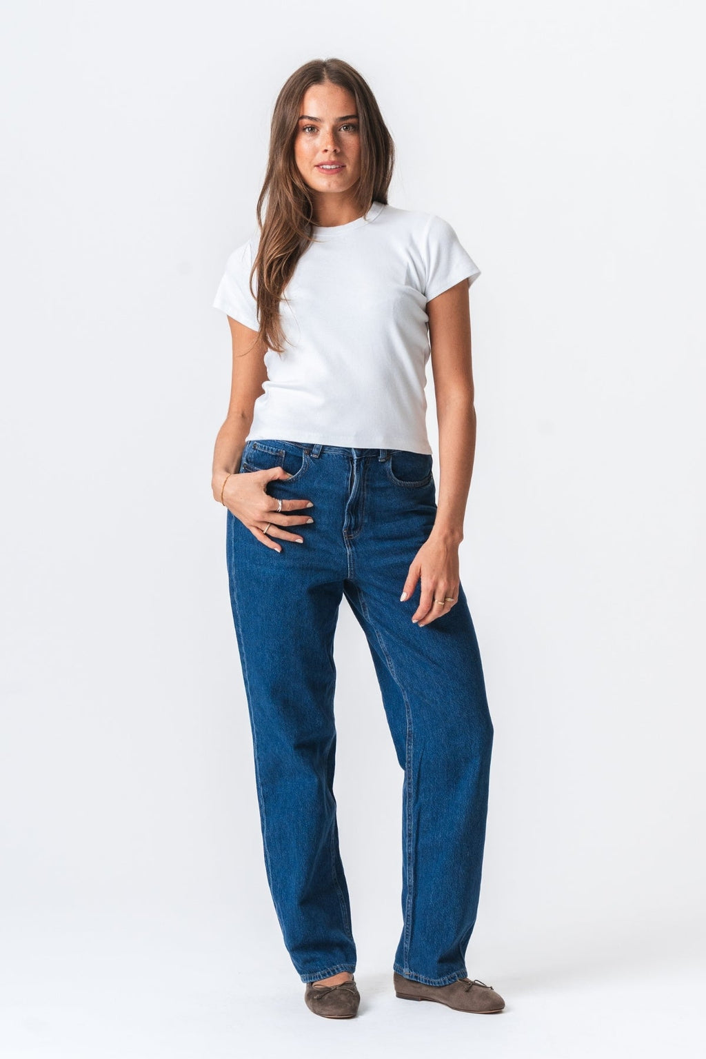 Emily Kort T-Skjorte - Hvit