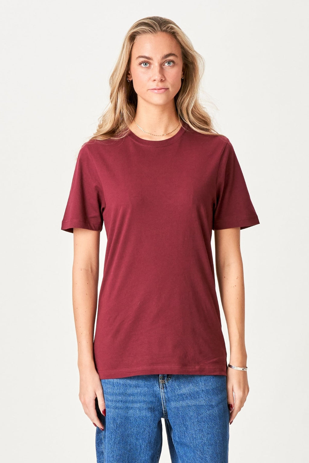 Boyfriend T-shirt - Bordeaux Rød