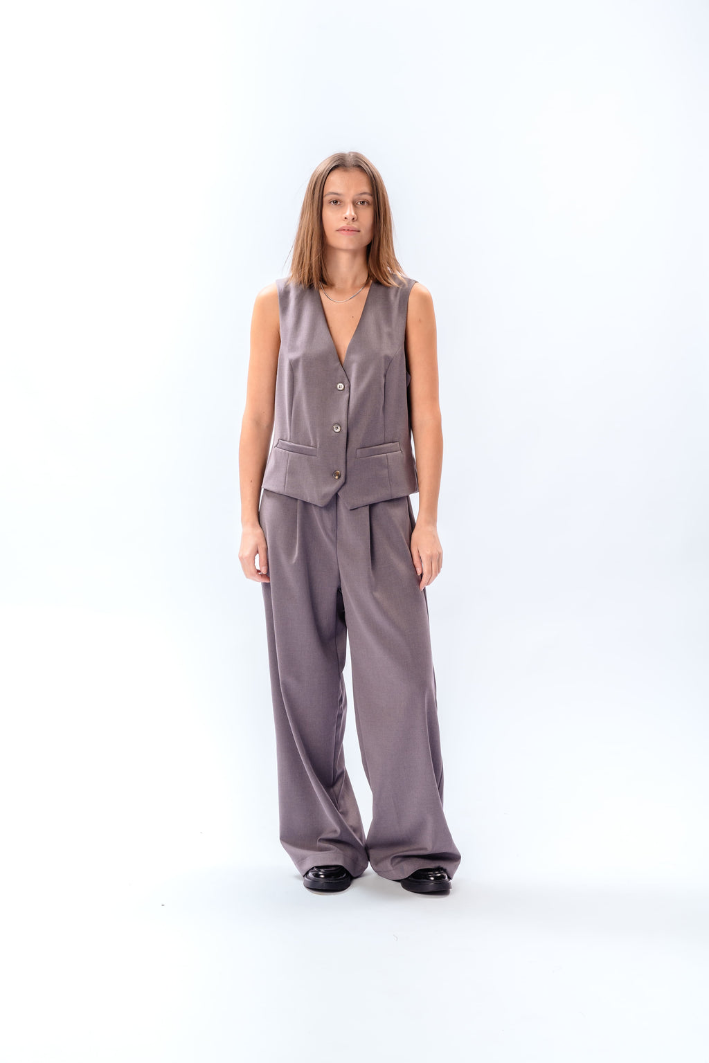 Suit Pants Loose - Sort