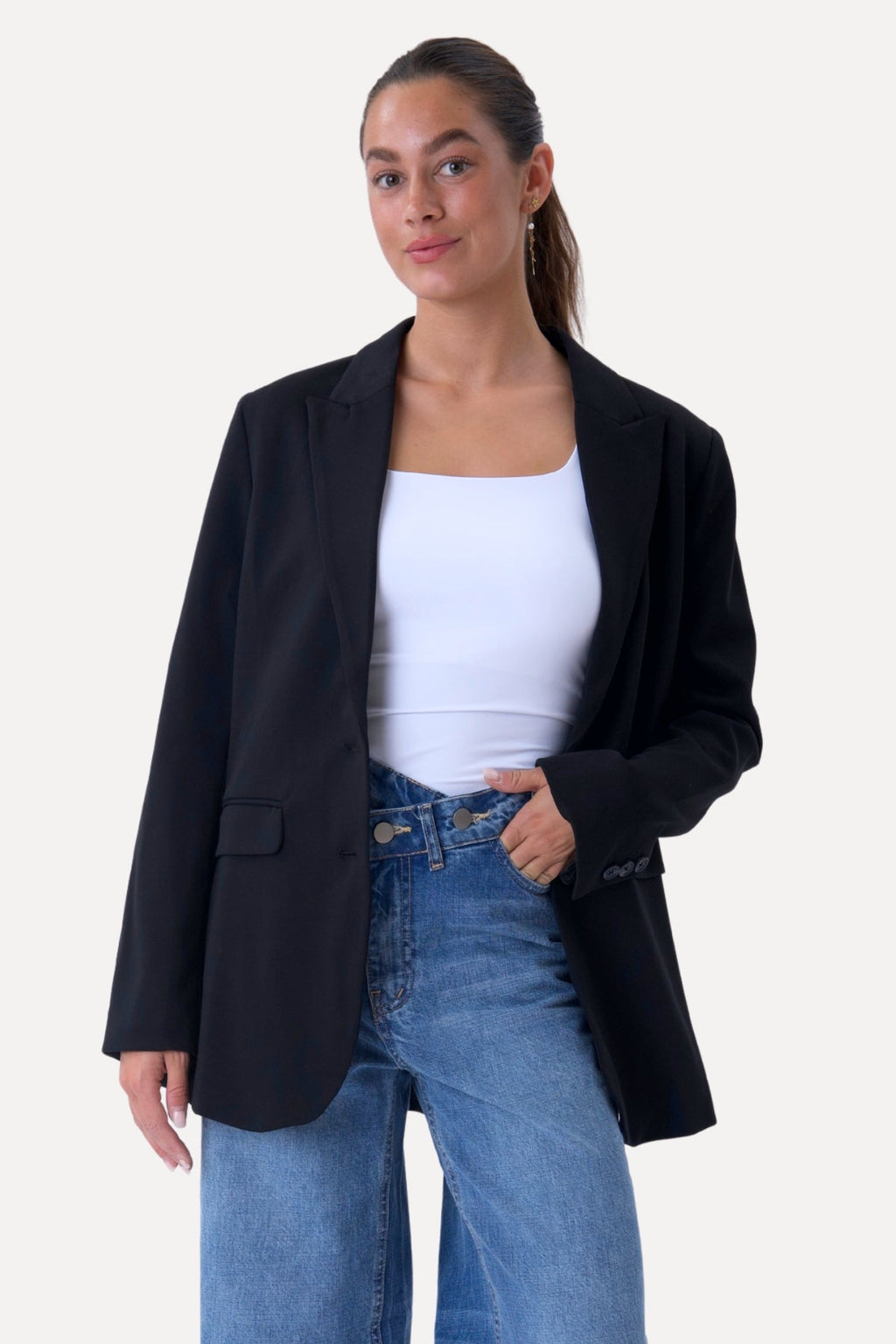 Klassisk fit Blazer - Marineblå