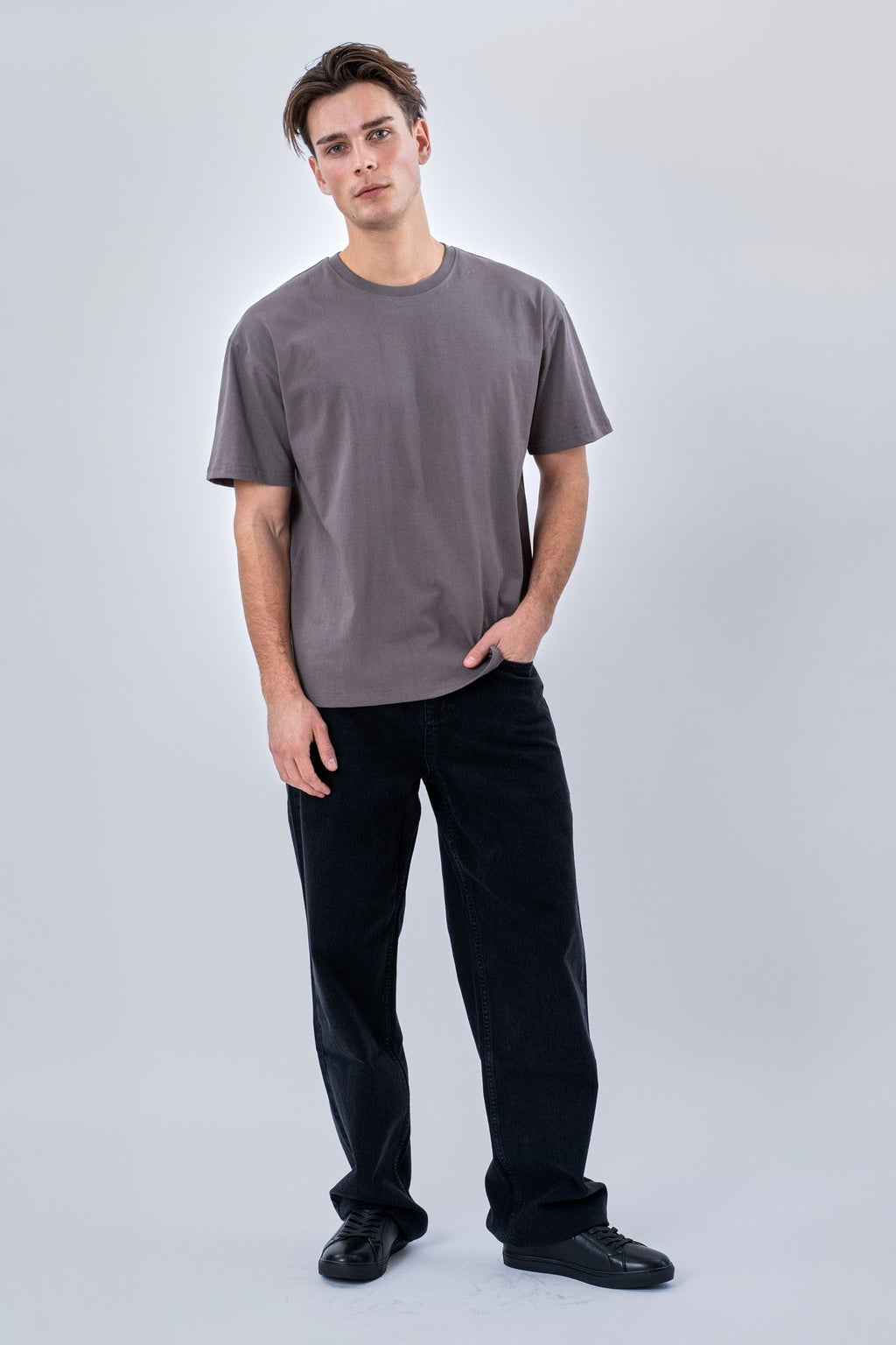 Heavy Boxfit Tee - Mørkegrå