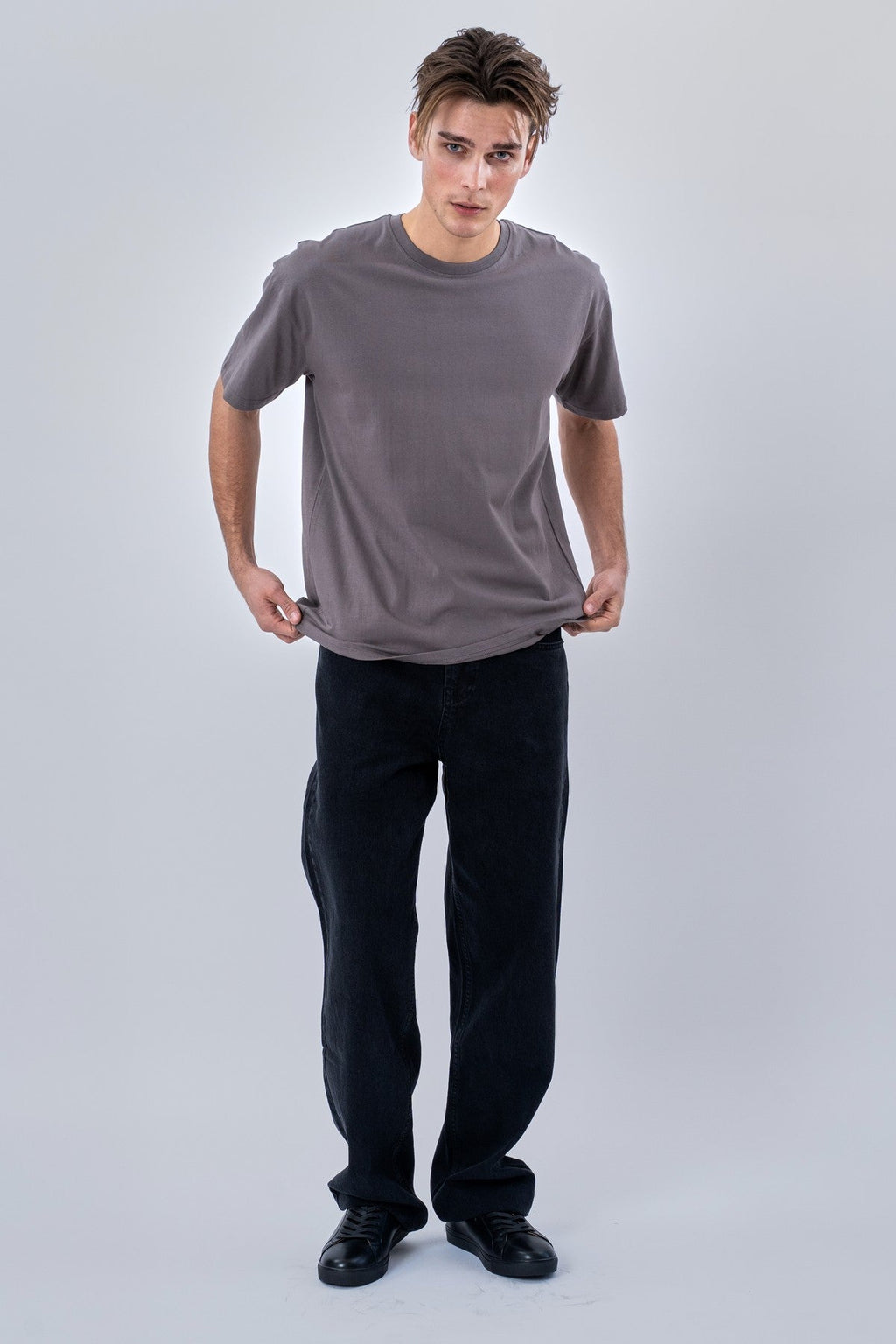 Heavy Boxfit Tee - Mørkegrå