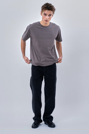 Heavy Boxfit Tee - Mørkegrå