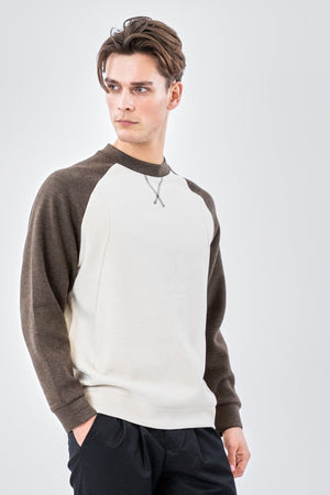 Crewneck Raglan Genser - Apricot