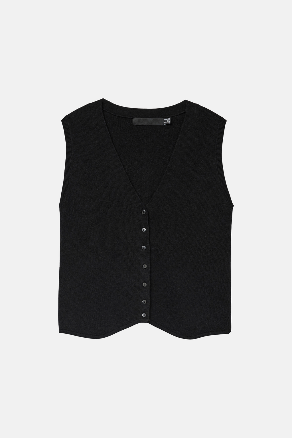 Gold V-Neck Vest - Svart