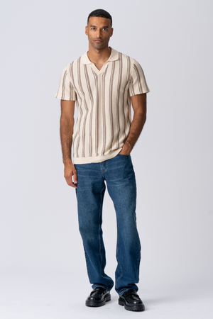 Stripet Genser - Sand