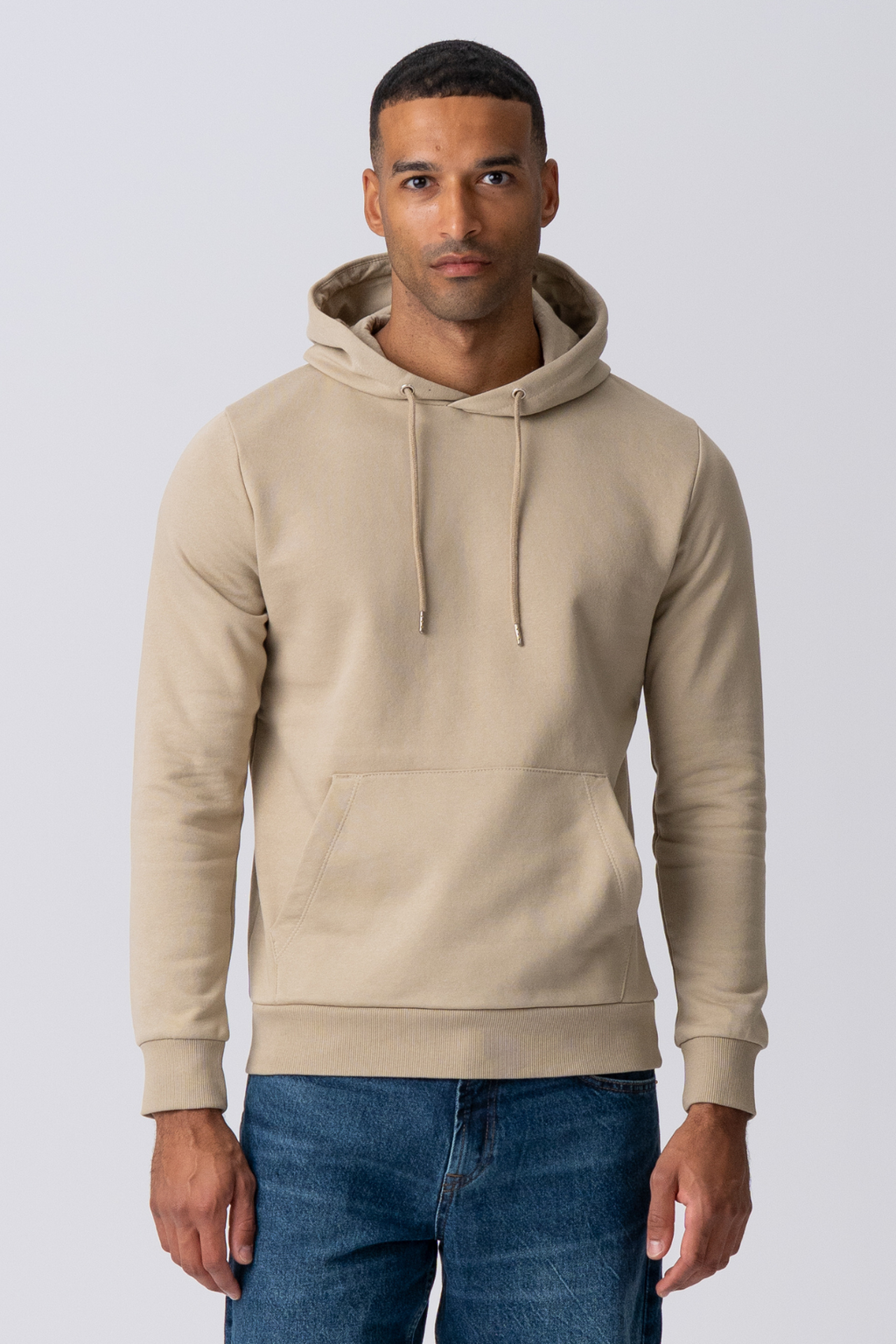 Basic Hoodie Sweat - Mørk Beige